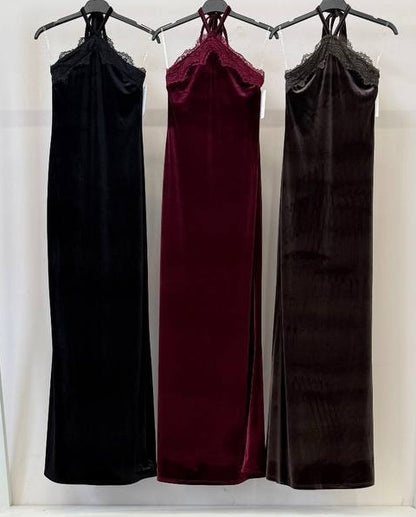 🖤 VESTIDO TERCIOPELO NOCHE ROJA 🖤