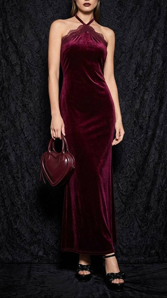 🖤 VESTIDO TERCIOPELO NOCHE ROJA 🖤