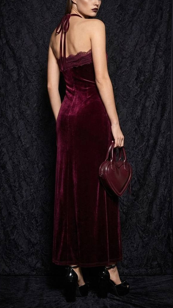 🖤 VESTIDO TERCIOPELO NOCHE ROJA 🖤