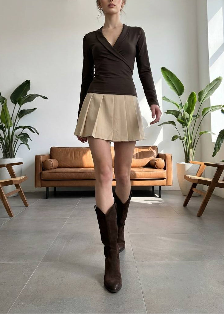 〰️ Falda Short Plisada