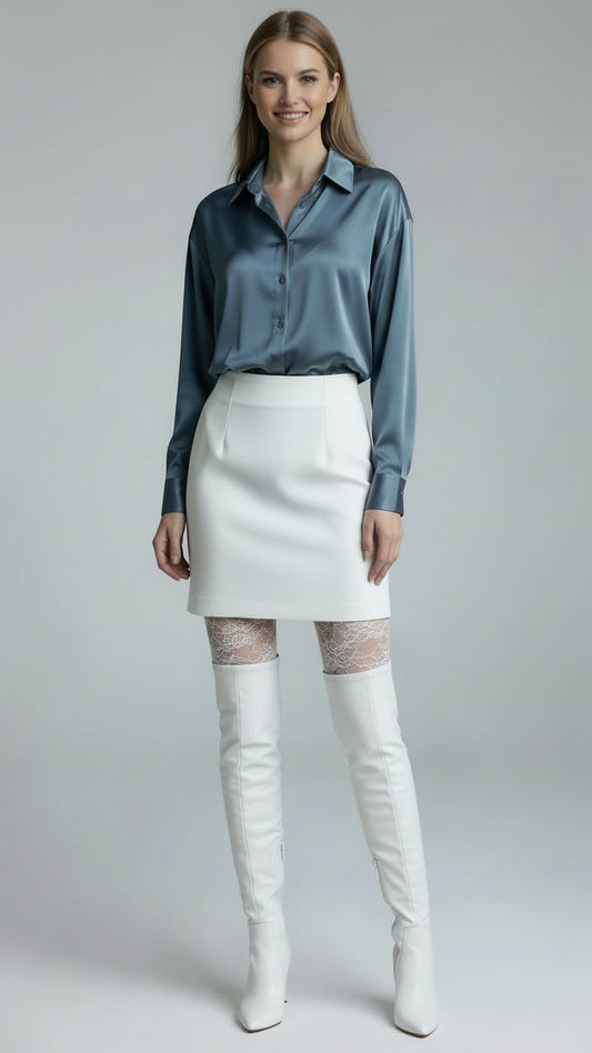 Blusa Satinada Luz de Atelier · 4 colores