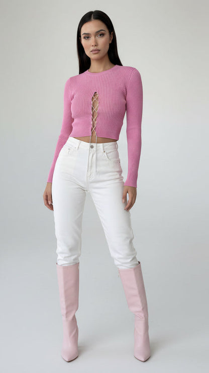 Top Aura Lace Cut  · Fucsia | Rosa | Lila