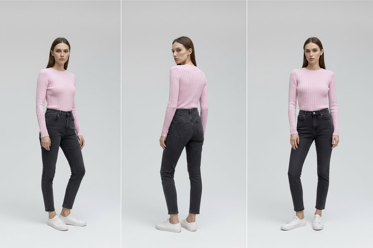 Top Soft Rib Básico · Rosa | Celeste