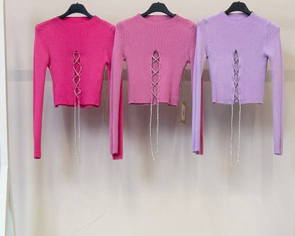 Top Aura Lace Cut  · Fucsia | Rosa | Lila
