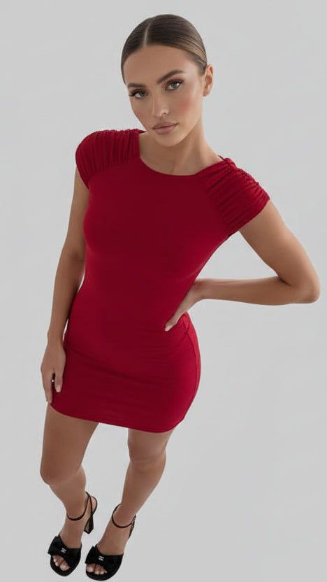 Vestido Power Shoulders