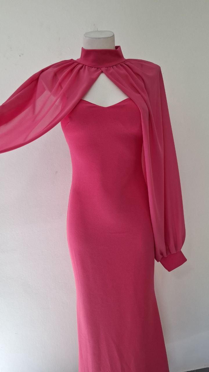 Vestido de 2 Piezas con Torera Fluida · Vestido Largo + Torera · Talla Única