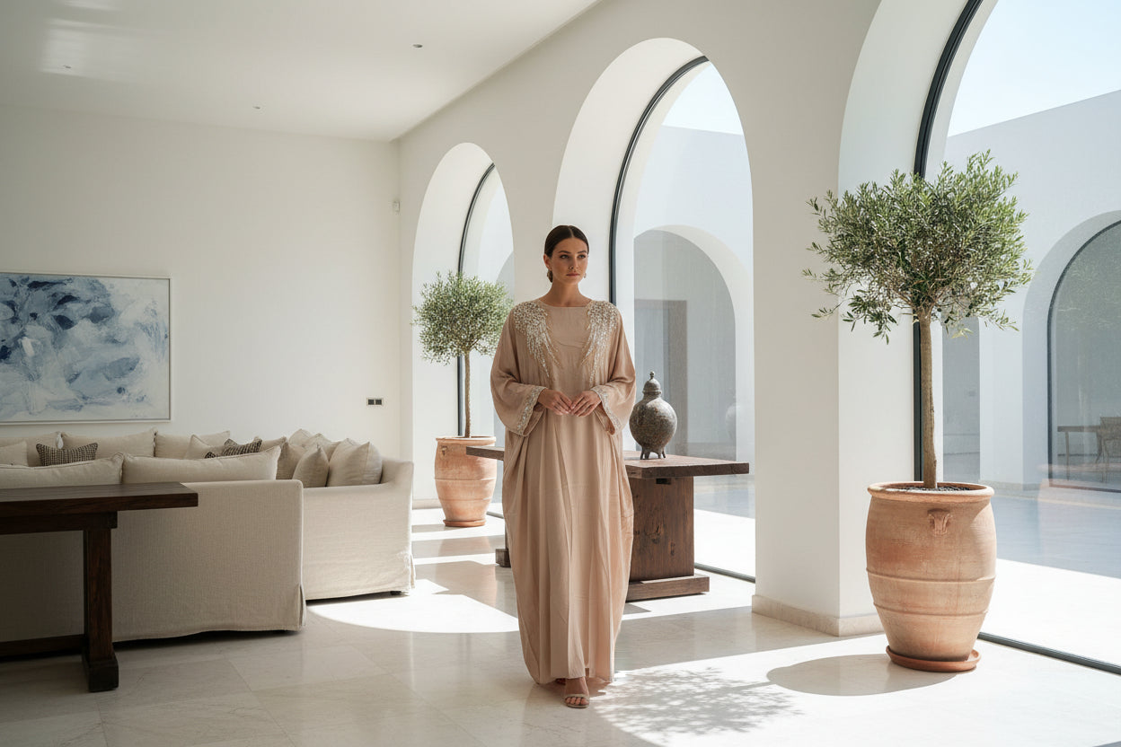 Túnica Larga  Alas de Luz · Bordado con Pedrería · Talla Única