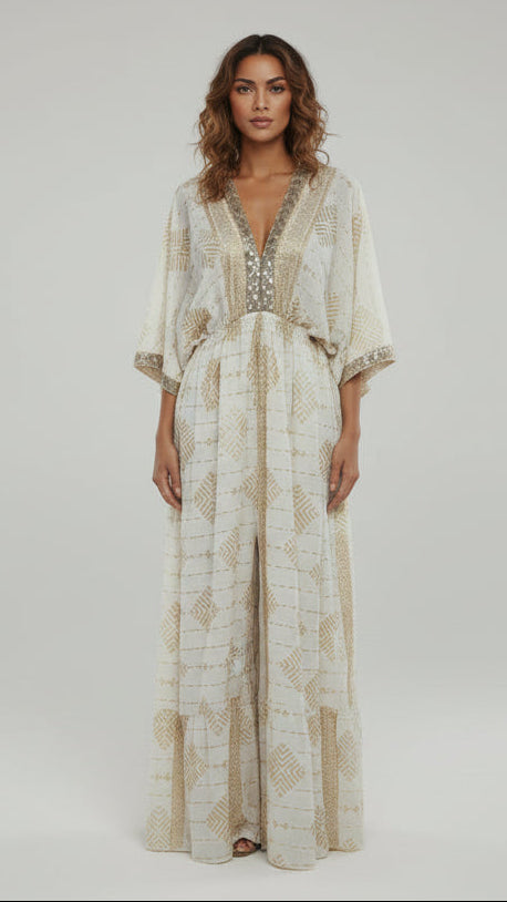 Vestido Largo Golden Tribe