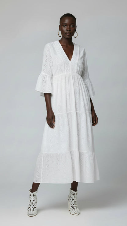 Vestido Largo Cotton Bloom