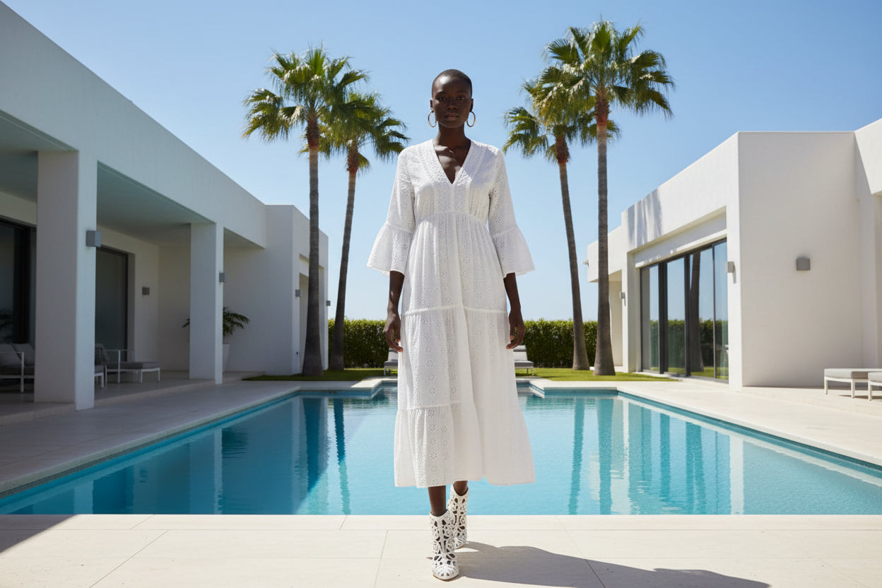 Vestido Largo Cotton Bloom