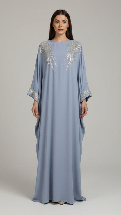 Túnica Larga  Alas de Luz · Bordado con Pedrería · Talla Única