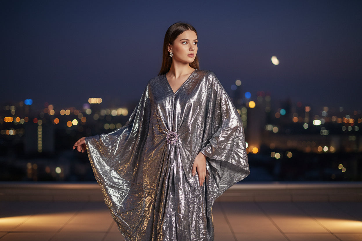 Vestido Kaftán Metal Soft