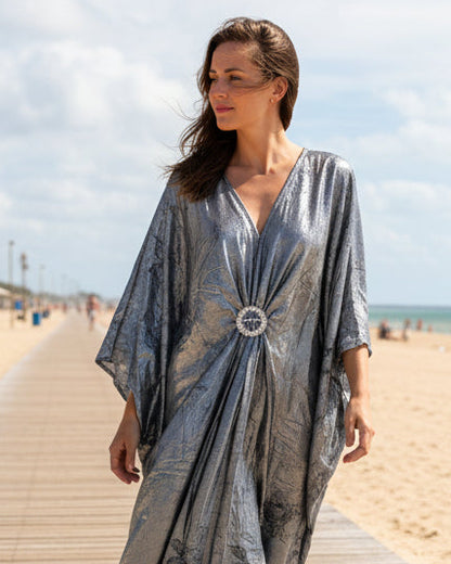 Vestido Kaftán Metal Soft