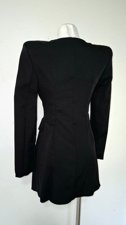 Vestido Blazer Asimétrico Black Frame · Escote en Pico · Tallas S-M