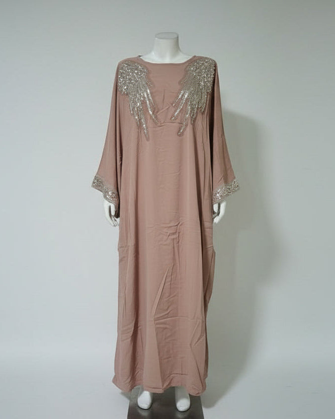 Túnica Larga  Alas de Luz · Bordado con Pedrería · Talla Única