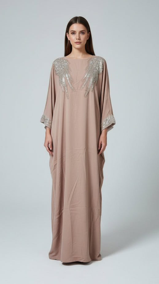 Túnica Larga  Alas de Luz · Bordado con Pedrería · Talla Única