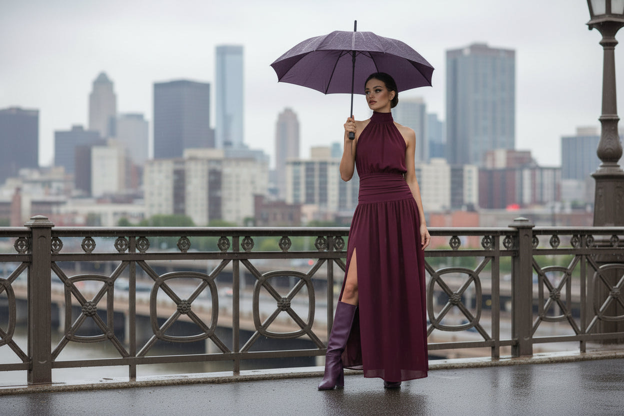 Vestido Halter Escultural · 5 colores