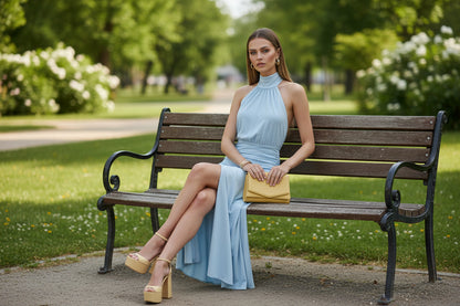 Vestido Halter Escultural · 5 colores