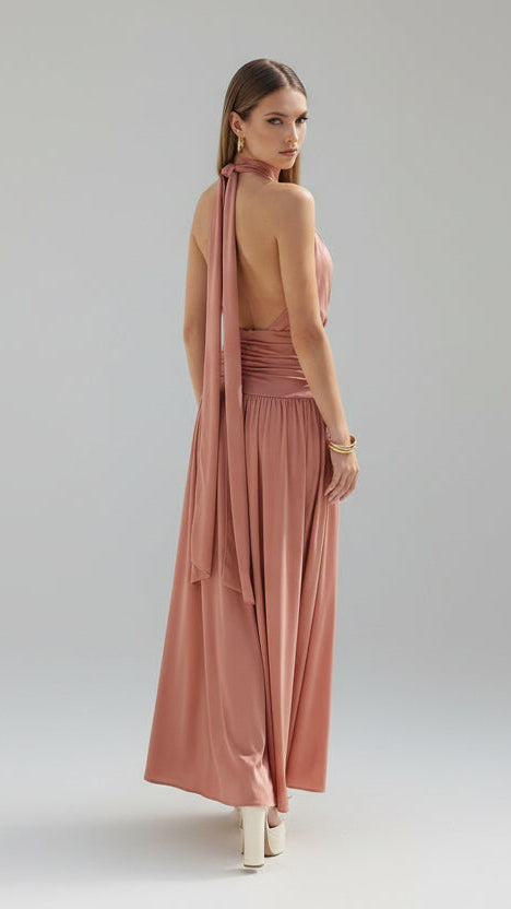 Vestido Halter Escultural · 5 colores