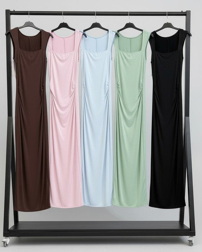 Vestido Largo Ajustado de Tirantes · 5 colores