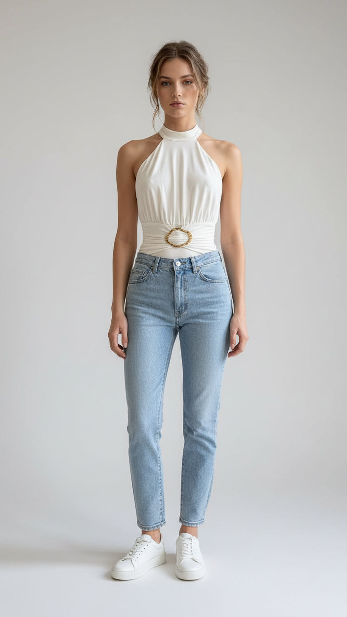 Top Halter Hebilla · 3 colores