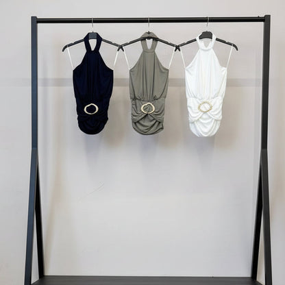 Top Halter Hebilla · 3 colores