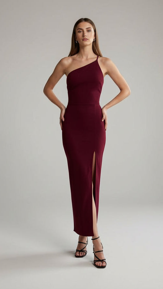 Vestido Largo Asimétrico