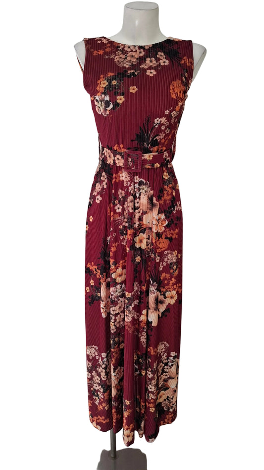 🌸 Nombre del Modelo: Maxi Vestido "Jardín Plisado" 🌸