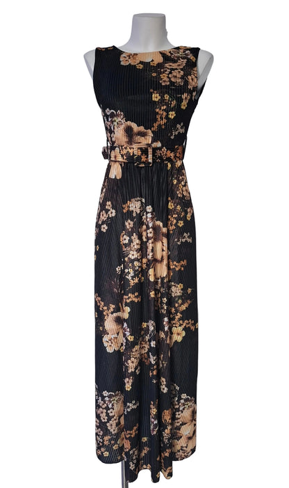 🌸 Nombre del Modelo: Maxi Vestido "Jardín Plisado" 🌸