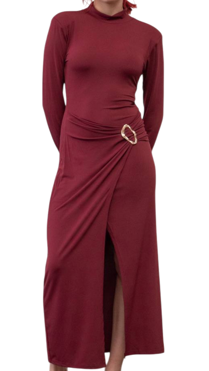 ✨ Robe midi à boucle dorée ✨