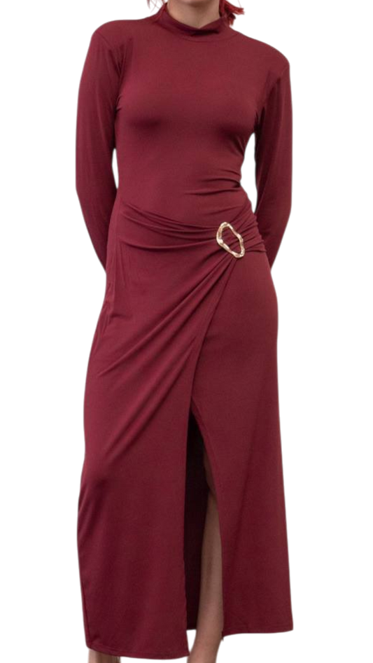 ✨ Robe midi à boucle dorée ✨