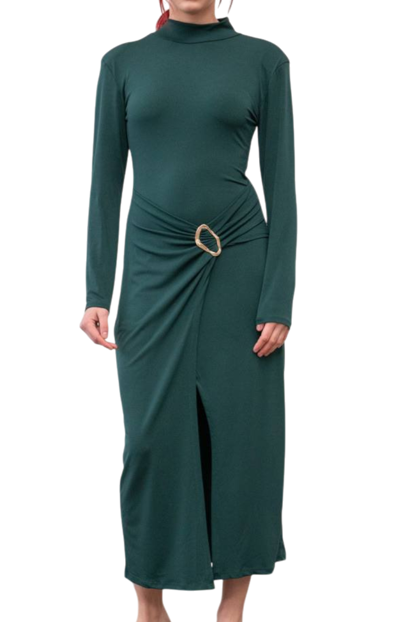 ✨ Robe midi à boucle dorée ✨