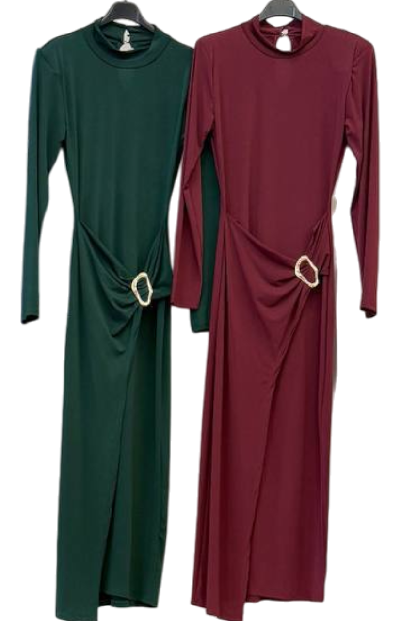 ✨ Robe midi à boucle dorée ✨