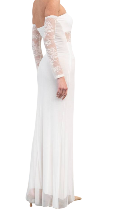 Vestido Largo Encaje Elegancia Dual